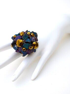 GASOLINE GLAMOUR GILDED PEACOCK SMALL BAUBLE RING 🦚✨👑